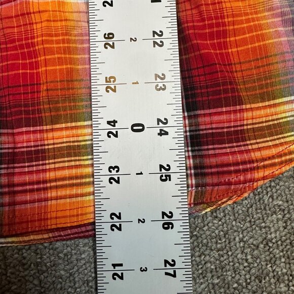 PrAna Ostend NWT Plaid Fireball Short Sleeve Button Down Shirt Men's Size Small - Picture 5 of 6